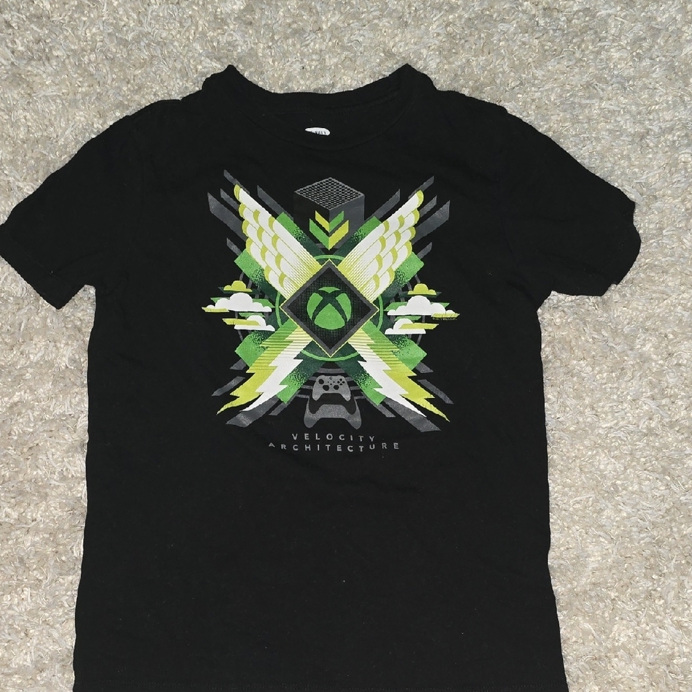 Kids Black Graphic T-Shirt